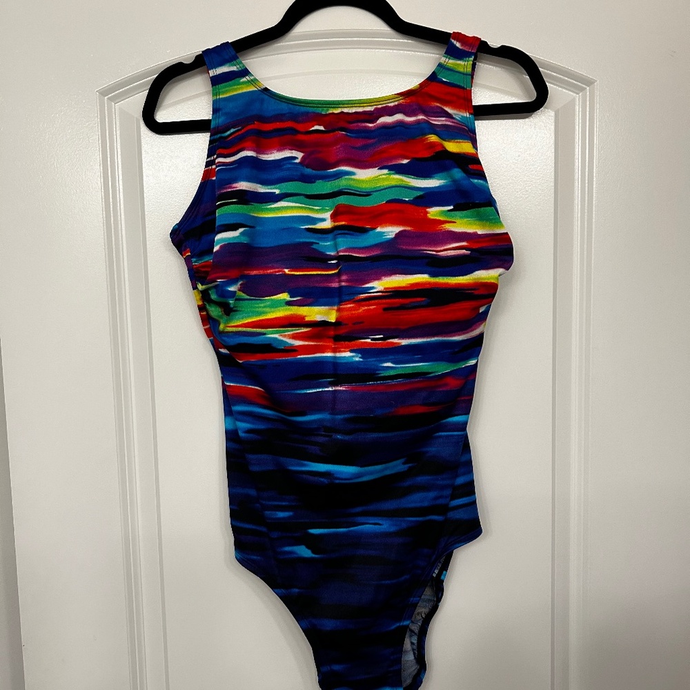 Brand New Inches Away multicolored Swimsuit Size 16 NWT